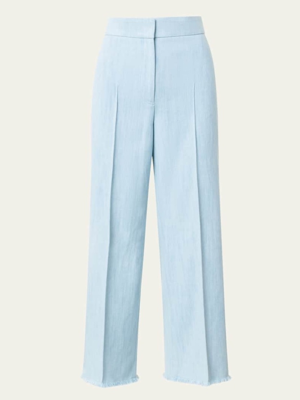 Akris Punto Chieko Cotton Denim Light Wide Leg Pants Sz 8 - Picture 7 of 7